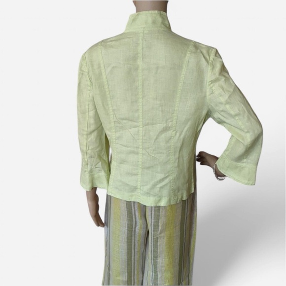 💙 Philippe Adec Striped Linen Jacket & Pant Set - Picture 6 of 9